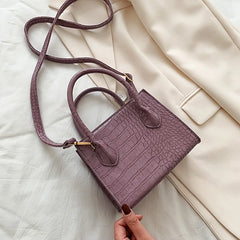 Crocodile Pattern PU Leather Crossbody Bag for Women