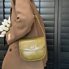 Women's Leather Crossbody Bag Solid Handbag