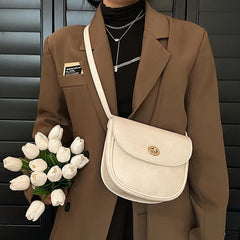 Women's Leather Crossbody Bag Solid Handbag