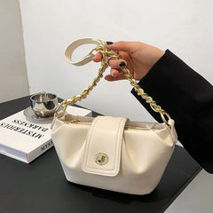 Women's Soft PU Leather Crossbody Bag w/ Chain Strap