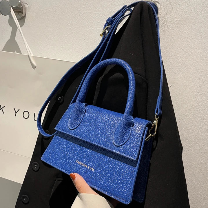 Small Size Crossbody Messenger Bag for Women Solid Color Handbag