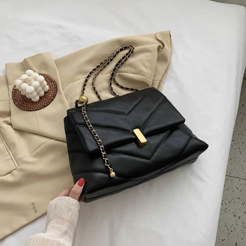 Soft Leather Chain Women Shoulder Crossbody Bags Handbags Ladies Messenger Bags