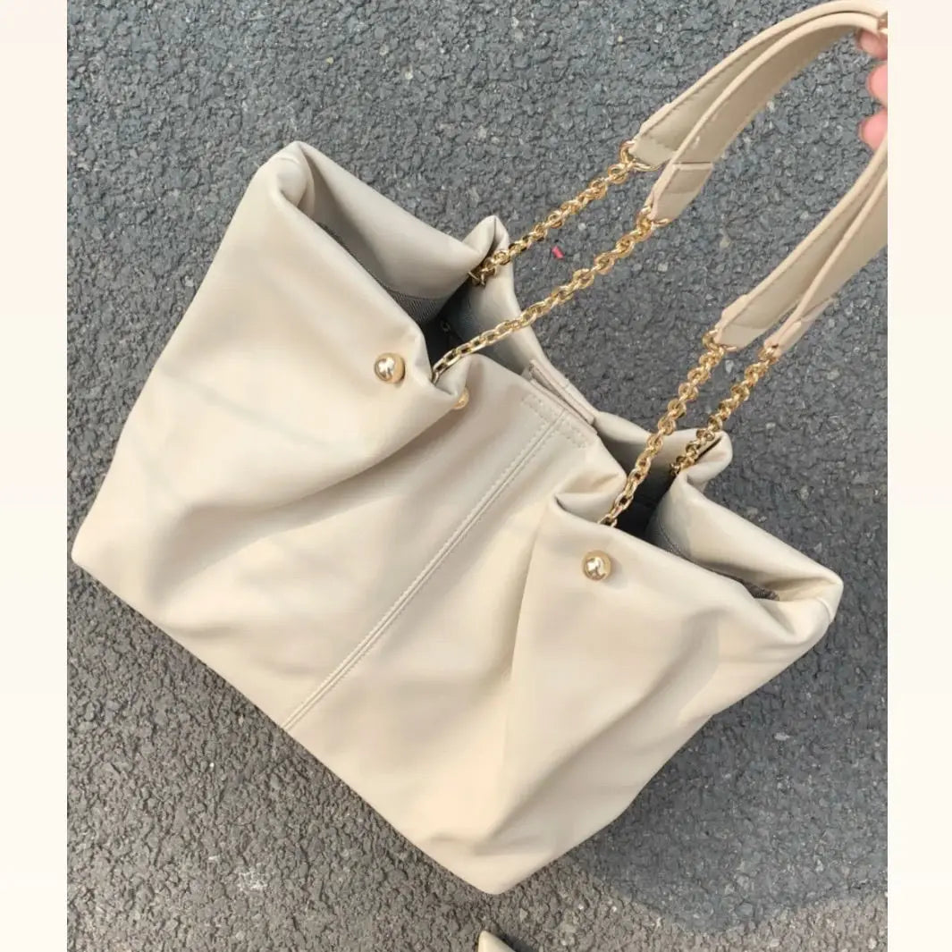 Soft PU Leather Shoulder Bags Women Texture Office Lady Large Capacity