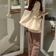 Soft PU Leather Shoulder Bags Women Texture Office Lady Large Capacity