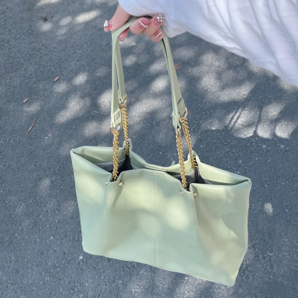 Soft PU Leather Shoulder Bags Women Texture Office Lady Large Capacity