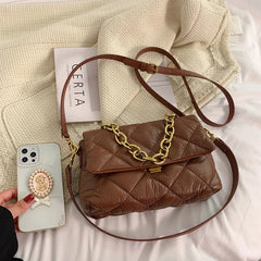 Plaid Pattern Shoulder Bag for Women Small Flap Messenger Packet