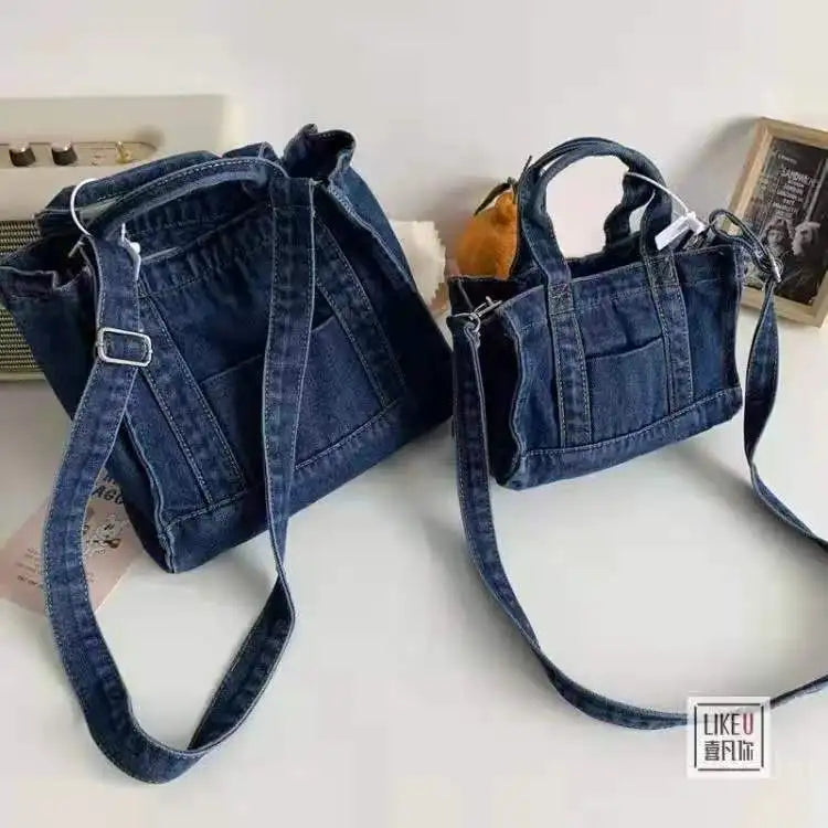 Canvas Tote Bag Ladies Cross Body Messenger Large Capacity Handbag
