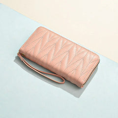 Solid Ladies Long Mobile Phone Bag Large Capacity Hand Wallet