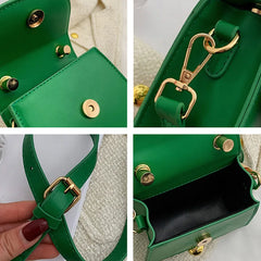 Mini PU Leather Crossbody Bag for Women with Flap Closure