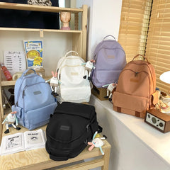 Waterproof Nylon Backpack Shoulder Bag for Teenage Girl Student Backpack
