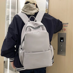 Solid Women Student Schoolbag Large Capicity Teenage Girl Backpack