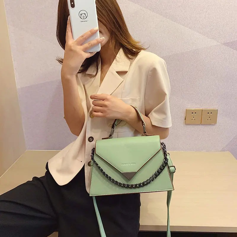 Leather Crossbody Bags For Women Chain Handbags Messenger Shoulder bags