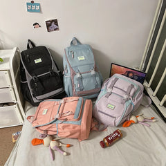 Stylish Teen Girl Book Bag College Schoolbag Large Capacity Rucksack