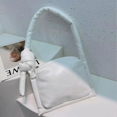 Space Cotton Top-handle Bags Solid for Women Down Tote Messenger