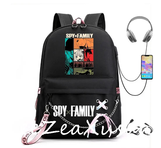 Spy x Family Anya Cosplay Backpack Student School Shoulder Bag