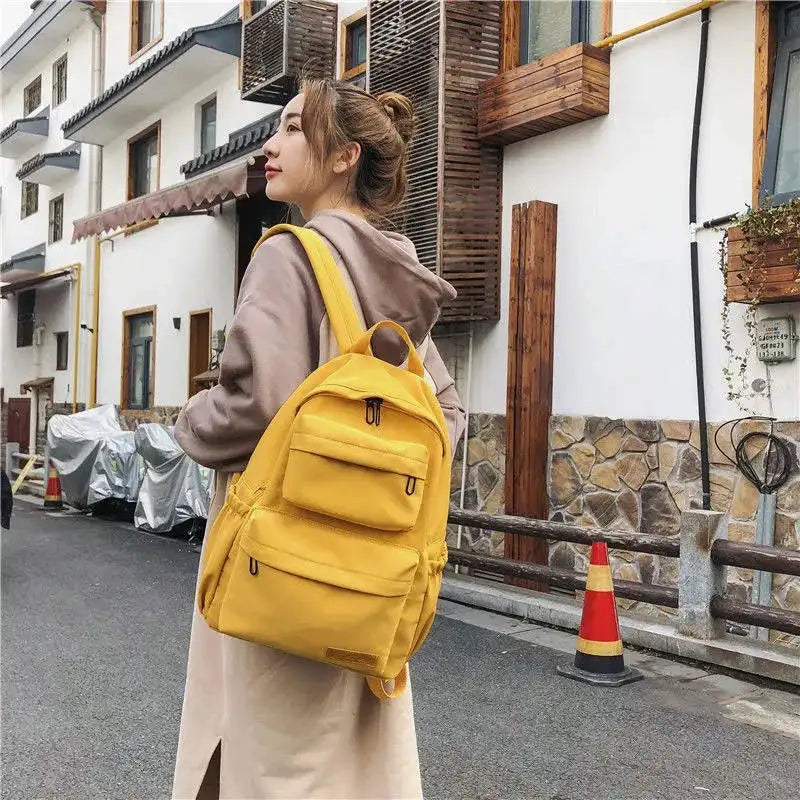Waterproof Nylon Backpack for Women School Bag