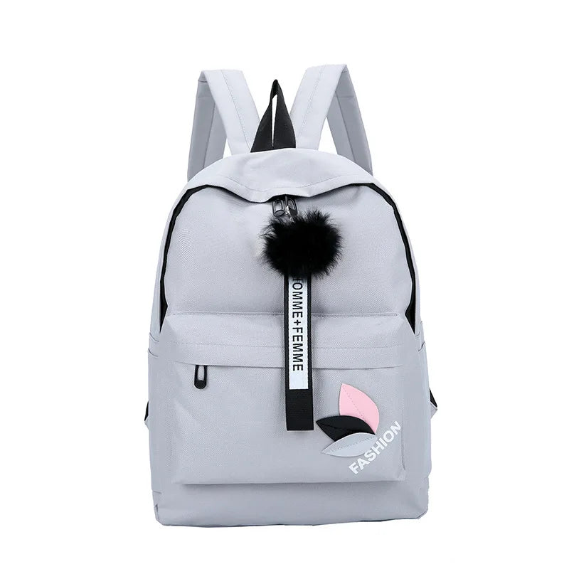 Leaf Print Backpack for College Students