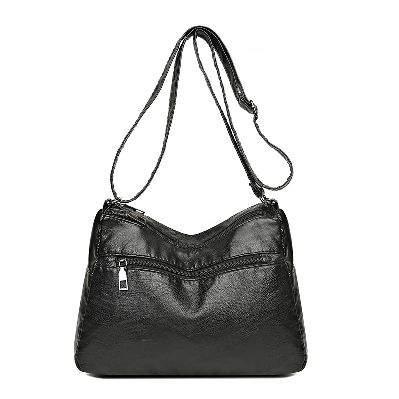 Women Leather Shoulder Bags High Casual Tote Bags Large Capacity Handbags