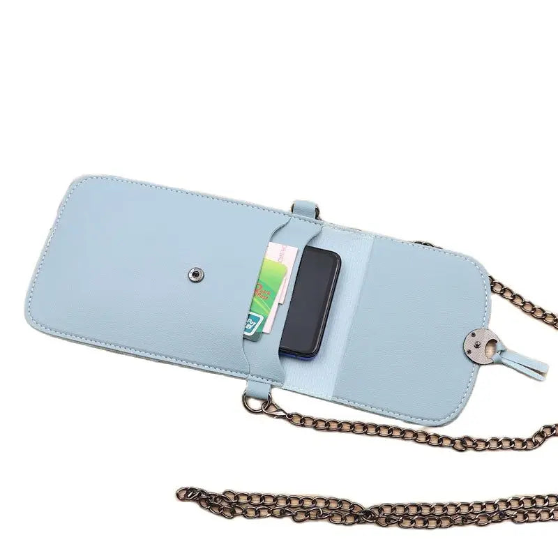 Chain Strap Messenger Touch Screen Mobile Phone Bag Women's Small Backpack