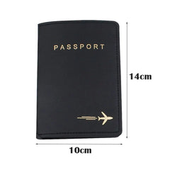 Couple Passport Cover Stamping Plane Travel Holder Wedding Gift