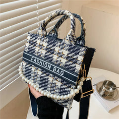 Stylish Denim Crossbody Bag with Chain Shoulder Strap