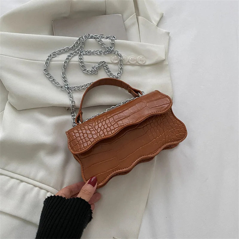 Solid Pu Leather Shoulder Bag Women's Crossbody Bags