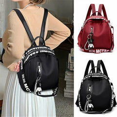 Women Backpack Solid Oxford School Travel Rucksack Shoulder Bag