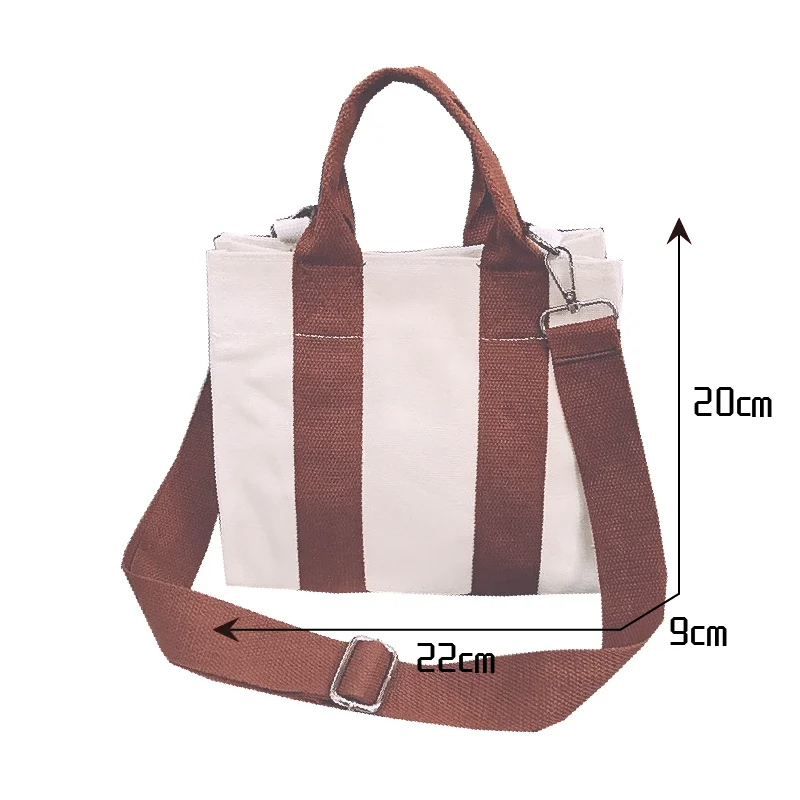 Large Capacity Solid Canvas Shopper Bag for Women