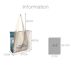 Large-capacity Art Canvas Shoulder Bag Oil Painting Printing