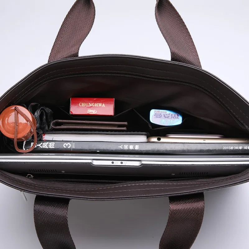 Men's Briefcase Business Handbag 14-inch Computer Bag