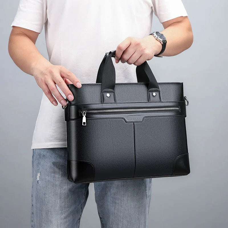 Men's Briefcase Business Handbag 14-inch Computer Bag