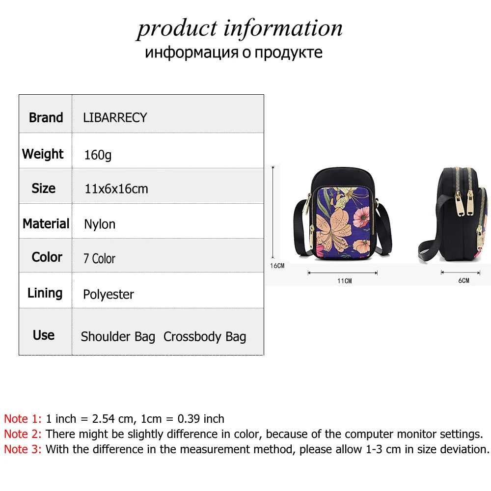 Mini Flower Shoulder Bag High Nylon Women Messenger Bag