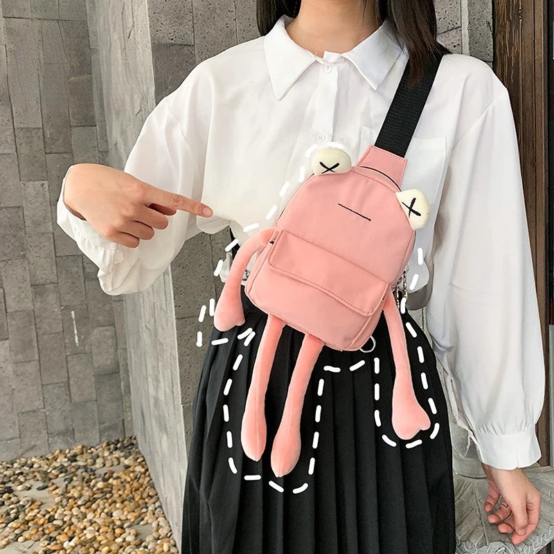 Cartoon Frog Bag Casual Messenger Bag Small Shoulder Crossbody Bag