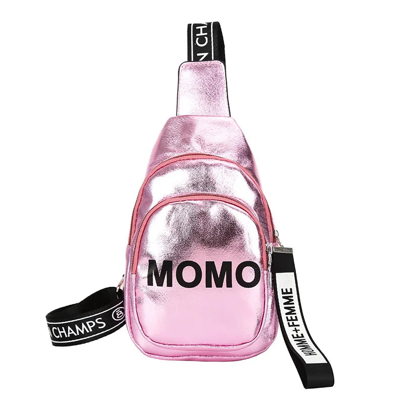 Chains Letter Casual Chest Crossbody Bag for Women