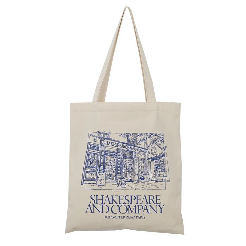 Canvas Shoulder Bag School Bag Large Capacity Tote Bags for Women