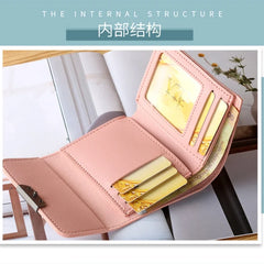 Mini Wallet Female Short Foldable Student Wallets Purses