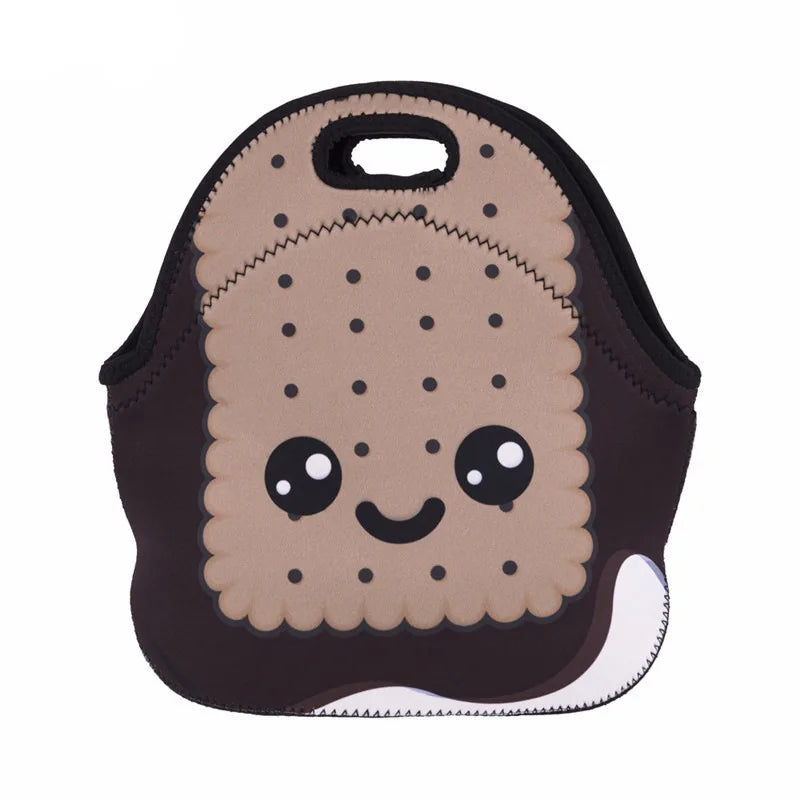 Insulated 3D Print Neoprene Lunch Bag - Lunch Bags Cooler Insulation