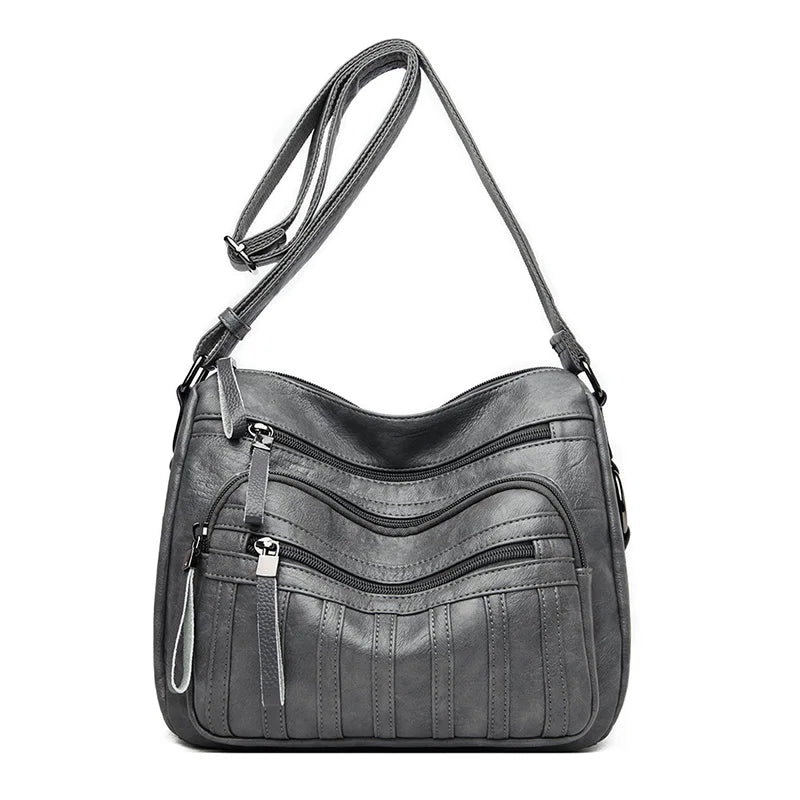High Leather Travel Shoulder Bag Large Capacity Women Bags