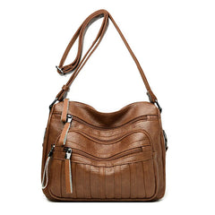 High Leather Travel Shoulder Bag Large Capacity Women Bags