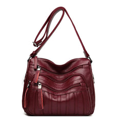 High Leather Travel Shoulder Bag Large Capacity Women Bags