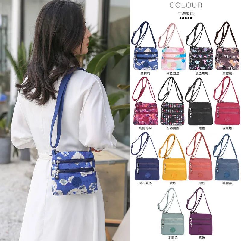 Large Capacity Nylon Print Crossbody Shoulder Satchel Mini Bag