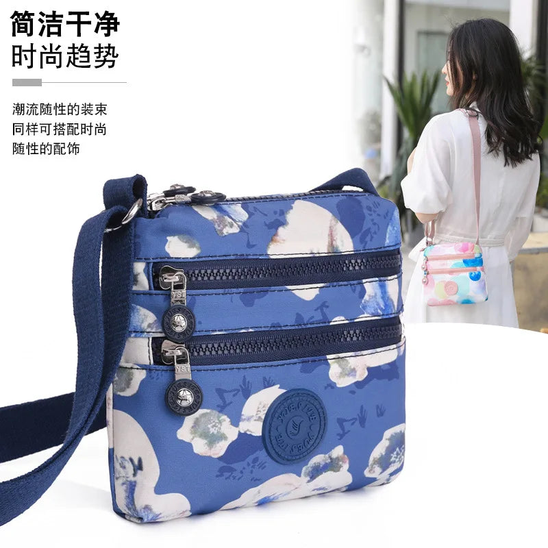 Large Capacity Nylon Print Crossbody Shoulder Satchel Mini Bag
