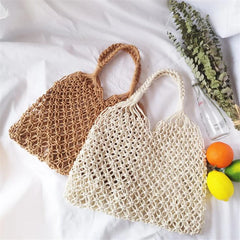 Woven Beach Bag Rope Weaving Straw Shoulder Bags