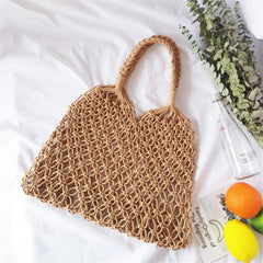 Woven Beach Bag Rope Weaving Straw Shoulder Bags