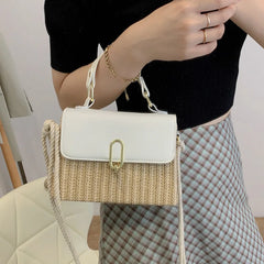 Straw Beach Weave Bag Crossbody Messenger Clutch Purse