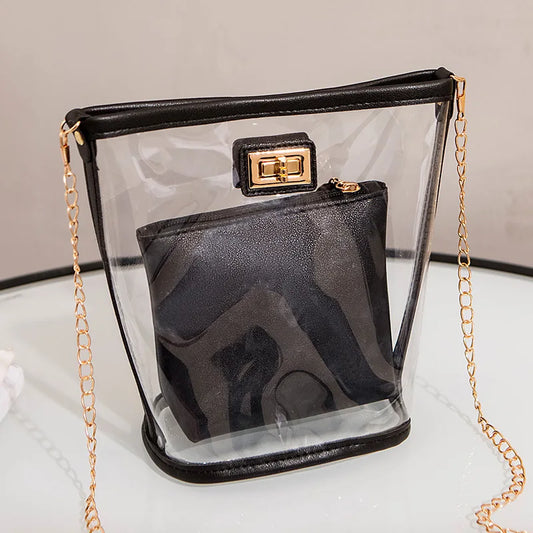 Summer Women Mini Shoulder Bag Clear Transparent Candy Crossbody Bag