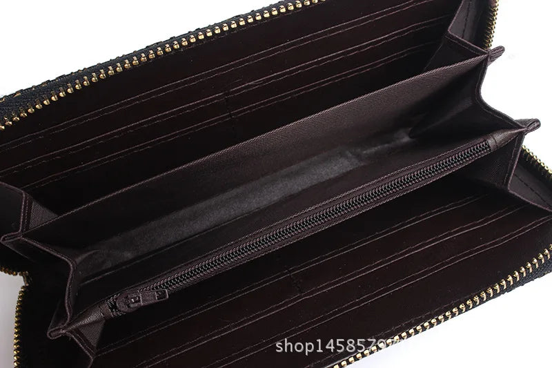 Solid Printing Tassel Ladies Wallet Large Capacity Clutch Bag Zipper Purse