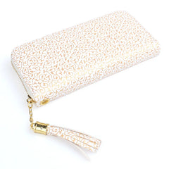 Solid Printing Tassel Ladies Wallet Large Capacity Clutch Bag Zipper Purse