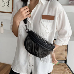 Tassel Chest waist Bags Women Crossbody Bags Female Purses Handbag