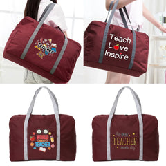Teacher Series Print Travel Bag Large Capacity Luggage Organizer